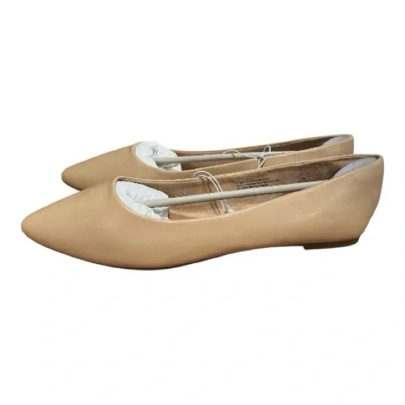 A New Day Corinna Tan Faux Leather Ballet Flats Size 12 NIB - Picture 2 of 4